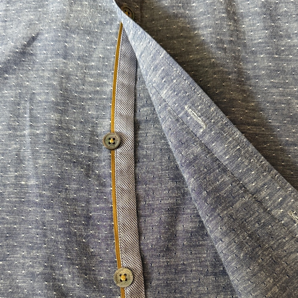 Ted Baker Gray/blue Casual Button-Down Shirt - Picture 4 of 7